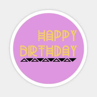 Happy Birthday Art Nouveau Design Magnet